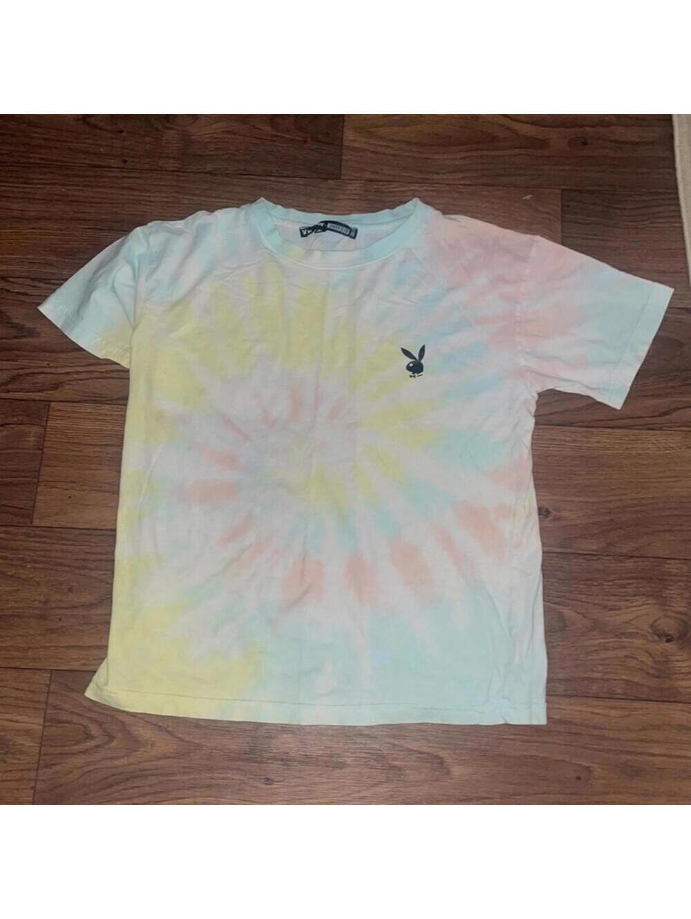 Playboy and missguided, collaboration pastel tie-dye shirt playboy